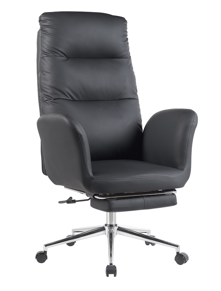 Фото №6  Кресло руководителя TopChairs Solid NC с оттоманкой черный