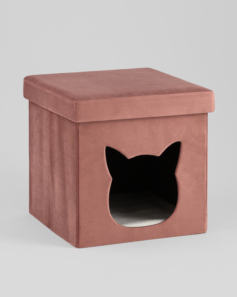 Фото №6  Пуф складной с ящиком Store Pet розовый