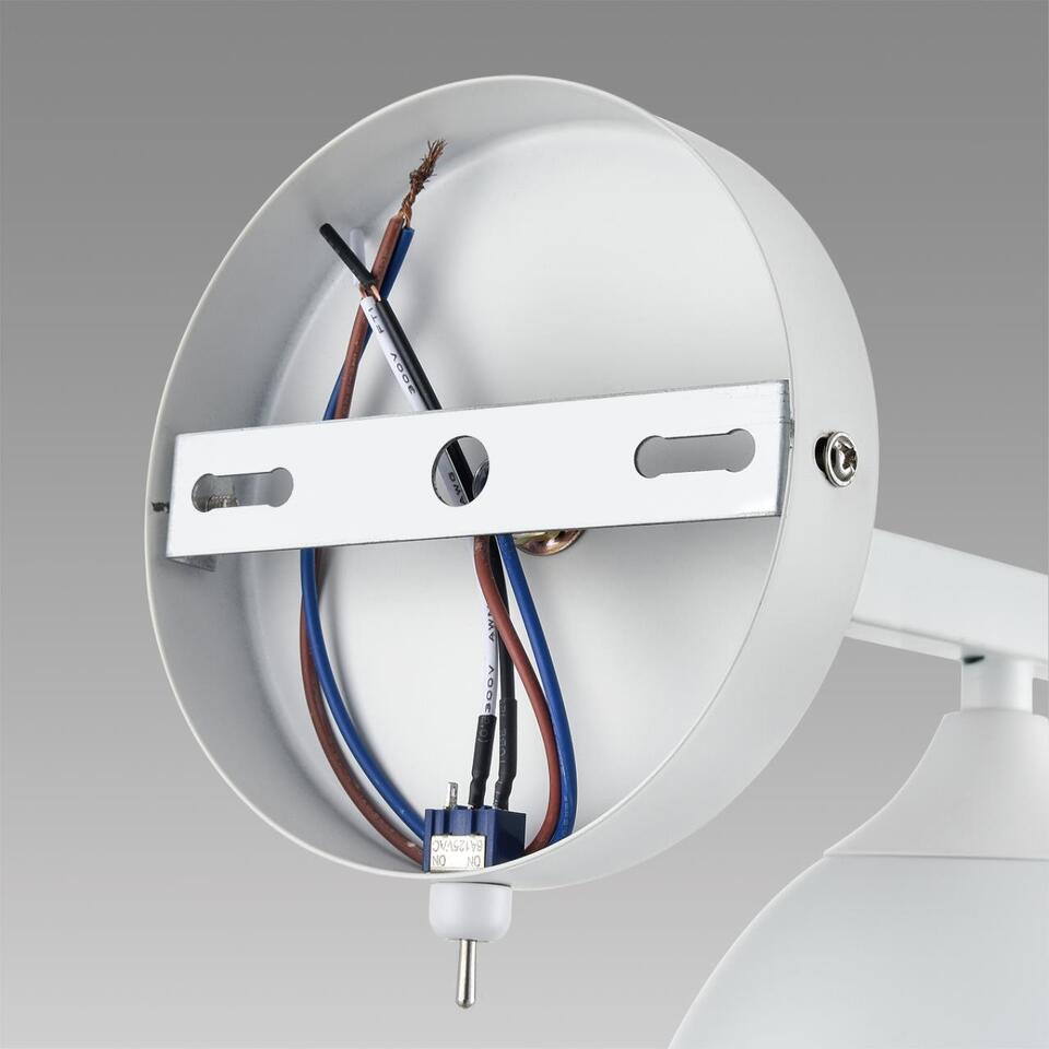 Фото №7  LUMION 8095/1W MODERNI LN26 340 белый/белый металл, дерево/металл Бра Е27 1*60W 220V COLANGE