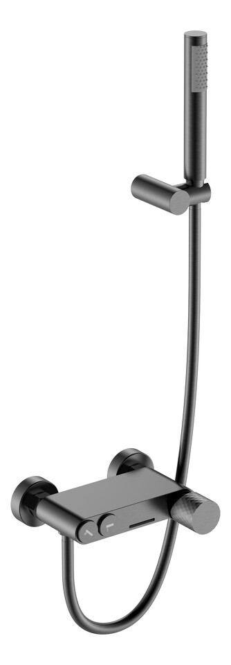Фото №2  Boheme Смеситель STICK для ванны Gun Metall c ручкой DIAMOND