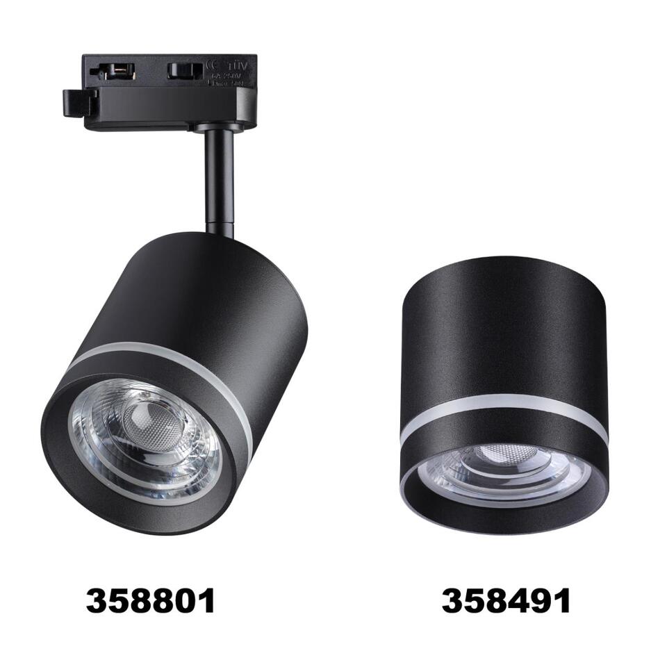 Фото №7  NOVOTECH 358801 PORT NT21 236 черный Светильник трековый однофазный трехжильный IP20 LED 15W 1300Лм 4000K 85-265V ARUM
