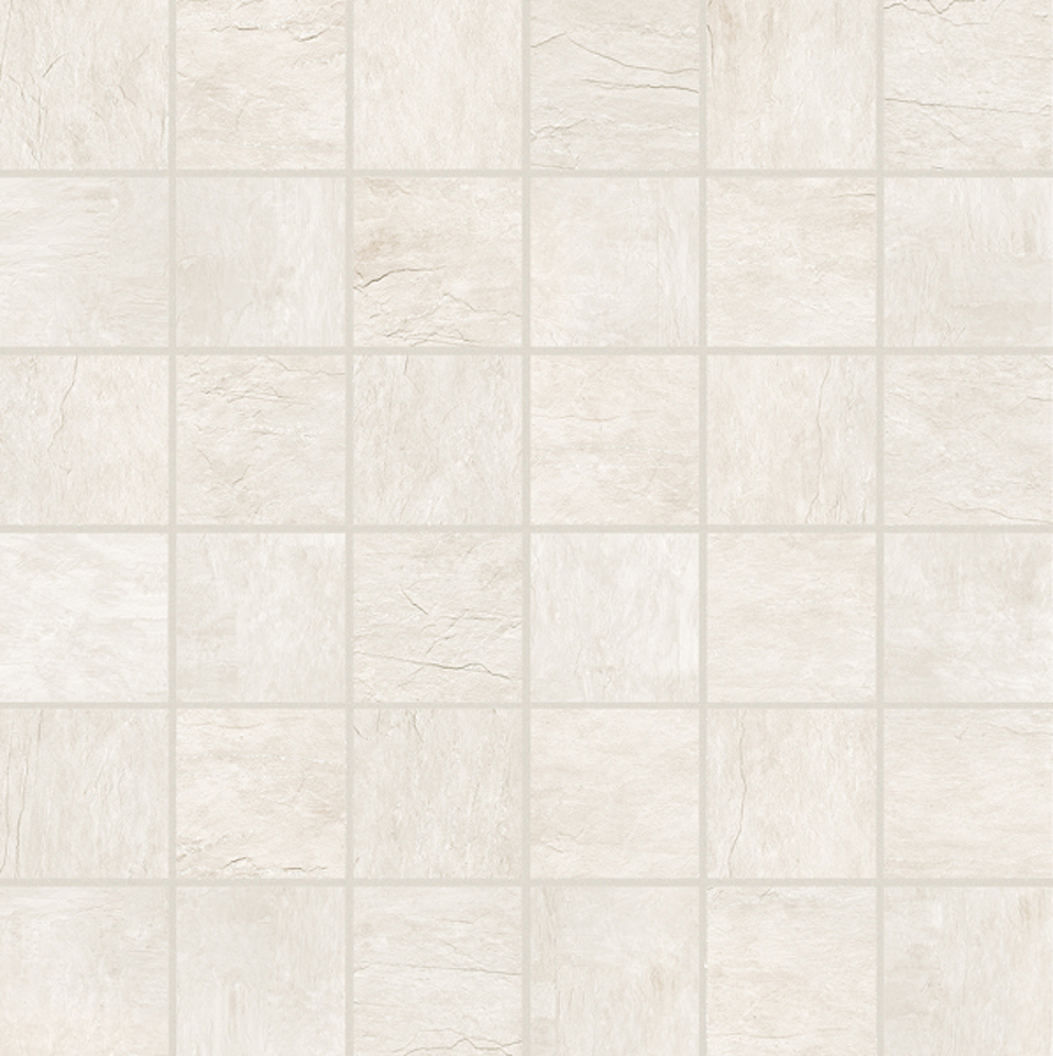 Фото №1  Мозаика REX Мозаика ARDOISE BLANC MOSAICO 5x5 GRIP 30x30