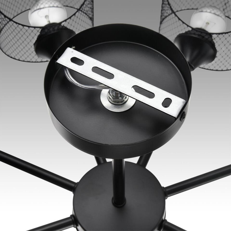 Фото №12  Люстра LUMION 8238/8C COUNTY LN26 310 черный металл Люстра потолочная Е27 8*60W 220V TIDINA