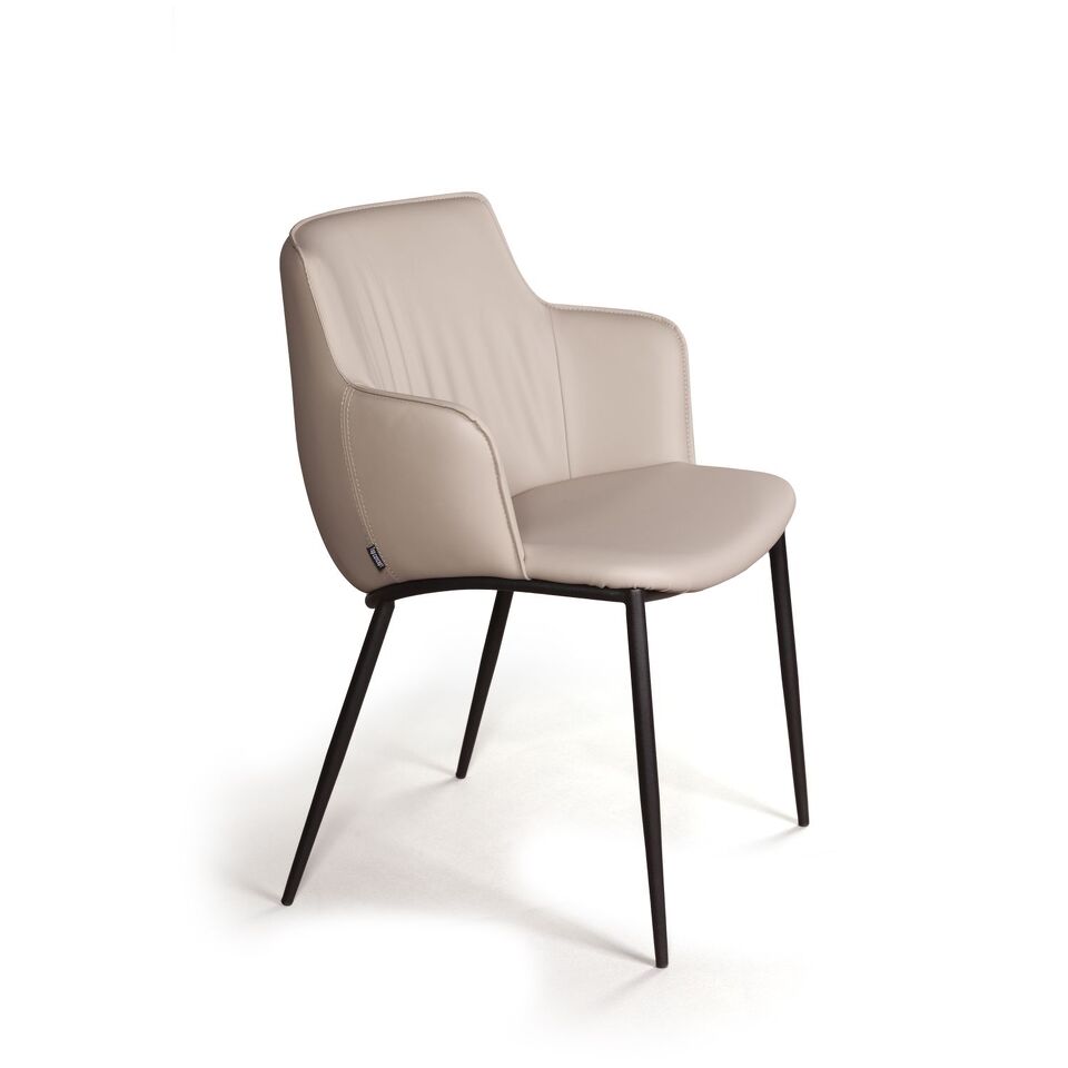 Фото №14  Top concept Стул с подлокотниками София, иск.кожа soft-touch, серый