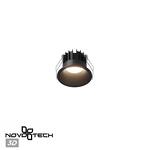Превью фото №1  NOVOTECH 359866 WIR NT26 000 черный Светильник встраиваемый с переключателем цв. температуры IP20 LED 12W 100-265V 3000К/4000К/6000К BRILLO