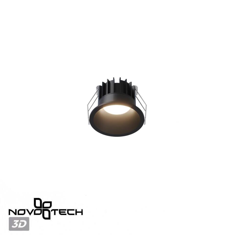 Фото №8  NOVOTECH 359866 WIR NT26 000 черный Светильник встраиваемый с переключателем цв. температуры IP20 LED 12W 100-265V 3000К/4000К/6000К BRILLO