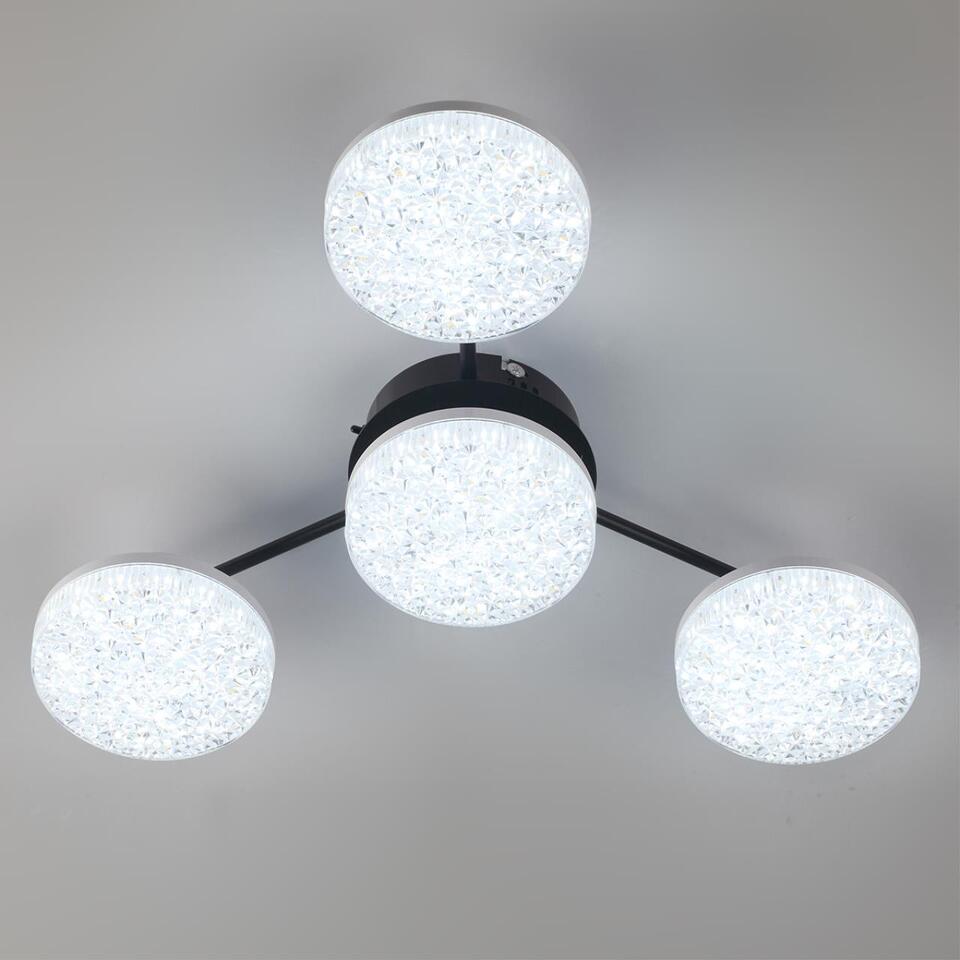 Фото №12  Люстра LUMION 8236/4CL LEDIO LN25 000 черный, металл/акрил Люстра потолочная с ПДУ LED 55W 3000-6000К 220V DIDANA