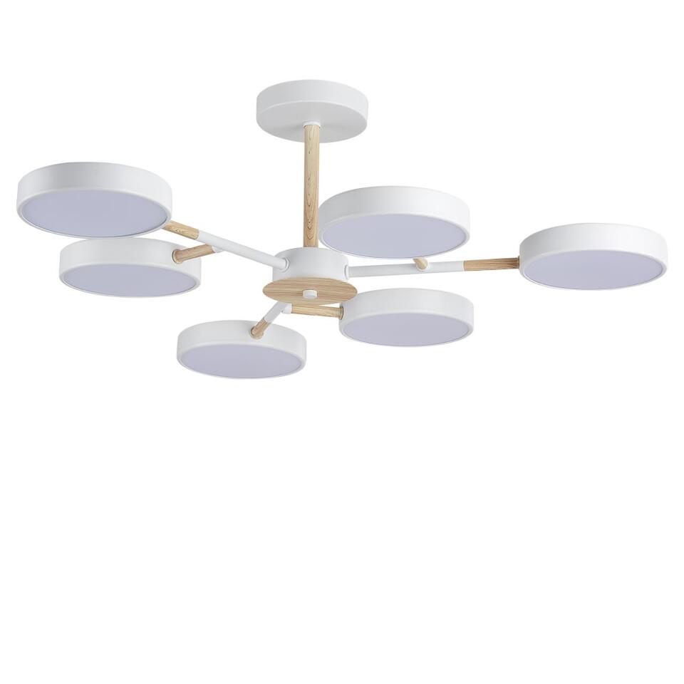 Фото №3  Люстра LUMION 5652/99CL LEDIO LN26 347 белый, дерево Люстра потолочная LED 108W  3000/4000/6000К 220V BRAD