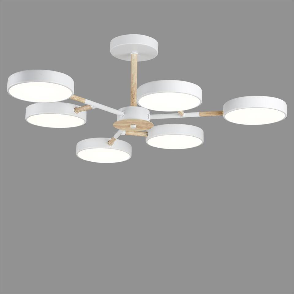 Фото №3  Люстра LUMION 5652/99CL LEDIO LN26 347 белый, дерево Люстра потолочная LED 108W  3000/4000/6000К 220V BRAD