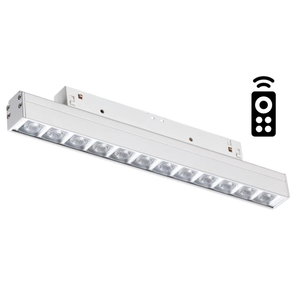 Фото №7  NOVOTECH 358621 SHINO NT21 064 белый Трековый низковольтный св-к диммируемый с ДУ, со сменой цв.температуры IP20 LED 3000~6500К 12W 48V FLUM