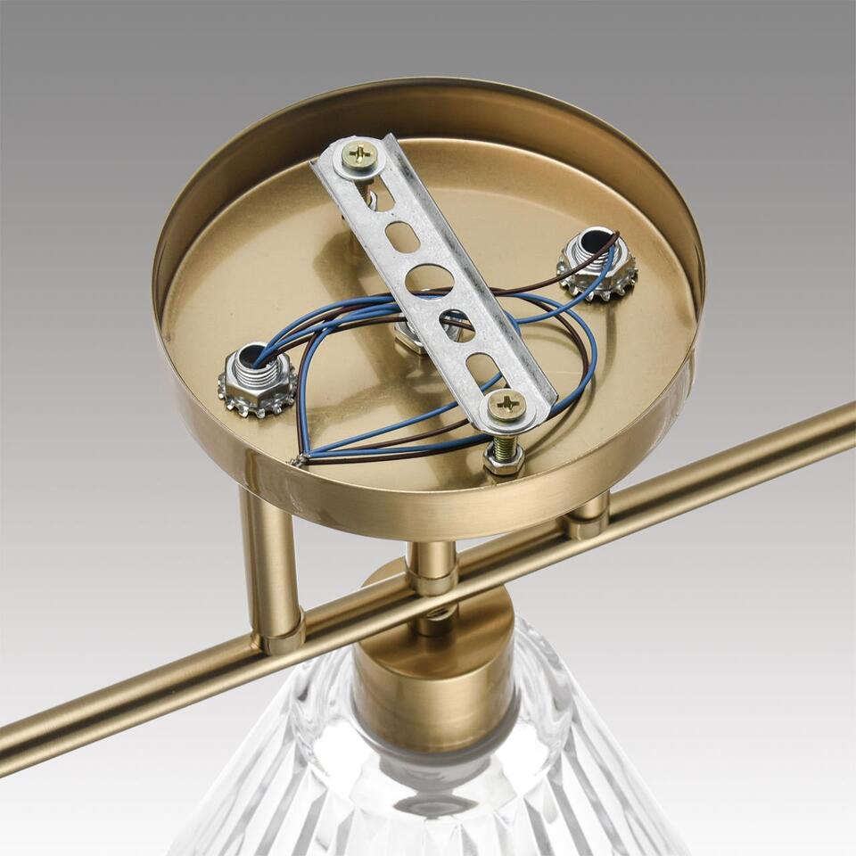 Фото №9  LUMION 8188/3C COMFI LN26 218 латунь/прозрачный, металл/стекло Потолочный светильник E27 3*60W 220V VIVIAN