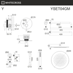 Превью фото №3  Система для душа скрытого монтажа WHITECROSS Y YSET04GM (оружейная сталь)