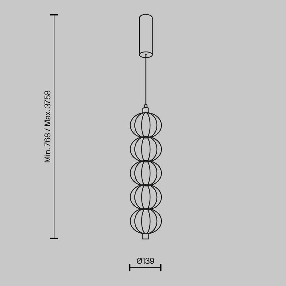 Фото №7  Подвесной светильник Подвесной светильник Maytoni MOD216PL-L10G3K