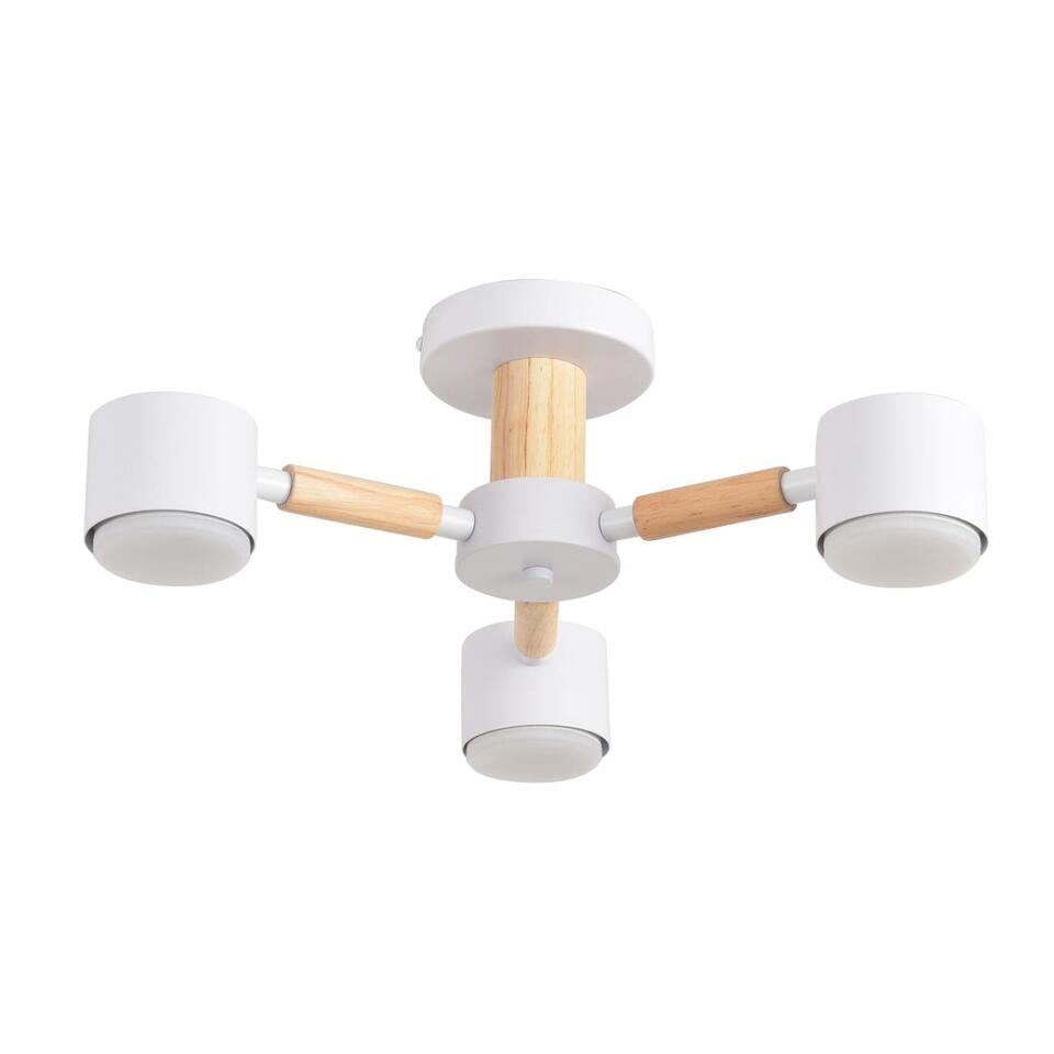 Фото №7  LUMION 8306/3C COMFI LN26 333 белый, металл/дерево Светильник потолочный GX53 LED 3*7W 220V VUDI