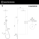 Превью фото №3  Термостатическая душевая система наружного монтажа WHITECROSS Y Y1254TOPCR (хром)