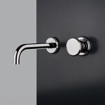 Превью фото №2  RU822AXX AQUAelite INstile внешняя часть встроенного смесителя для раковины Никель шлифованный, 07Q
