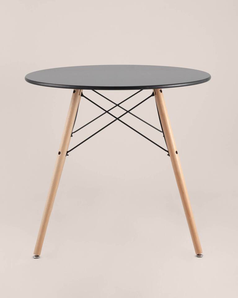 Фото №10  Стол круглый EAMES DSW NEW D=80 черный