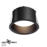 Превью фото №1  NOVOTECH 359237 SPOT NT23 472 черный Светильник встраиваемый светодиодный IP20 LED 12W 220V 840Лм 3000К TRAN