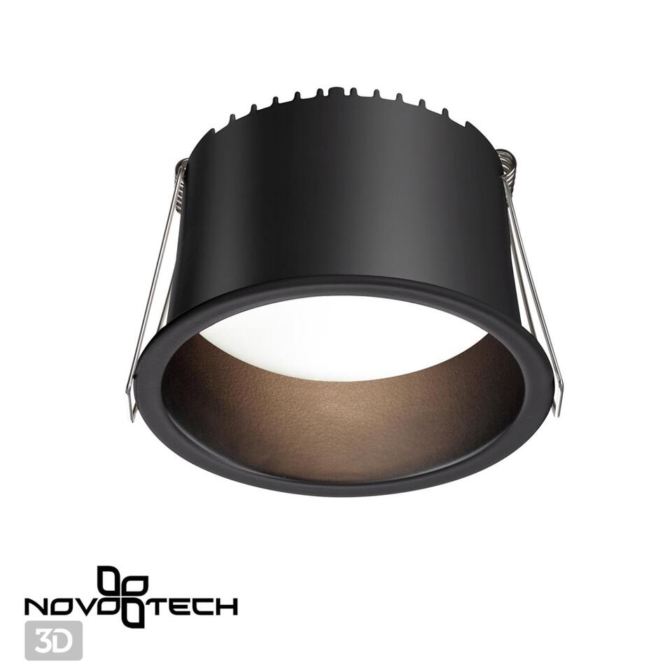 Фото №6  NOVOTECH 359237 SPOT NT23 472 черный Светильник встраиваемый светодиодный IP20 LED 12W 220V 840Лм 3000К TRAN