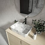 Превью фото №7  Раковина Teymi Раковина Helmi 50 накладная, Белый Мрамор T50294