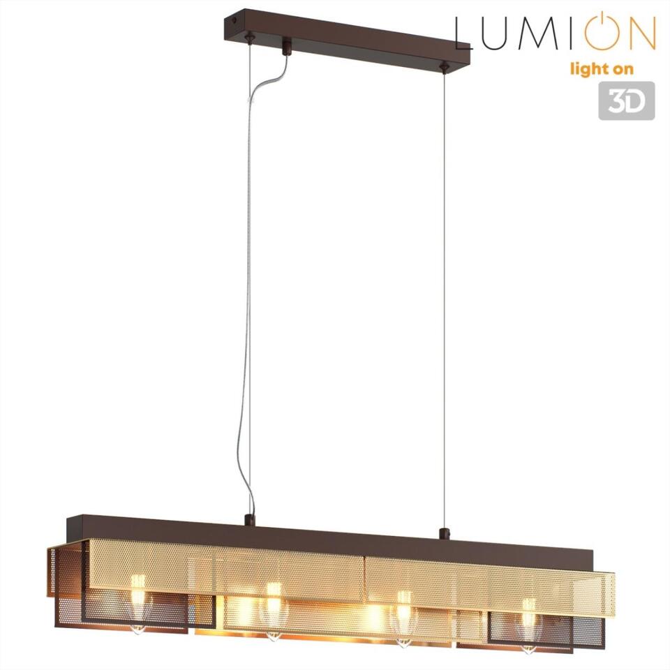 Фото №8  Подвесной светильник LUMION 8005/4A MODERNI LN26 313 кофе/кофе, золотой металл/металл Подвесной светильник Е14 4*40W 220V DANA