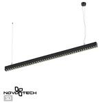 Превью фото №1  Подвесной светильник NOVOTECH 358874 OVER NT22 340 черный Светильник накладной/подвесной светодиодный (длина подвесов 1,2м) IP20 LED 4000K 40W 220V ITER