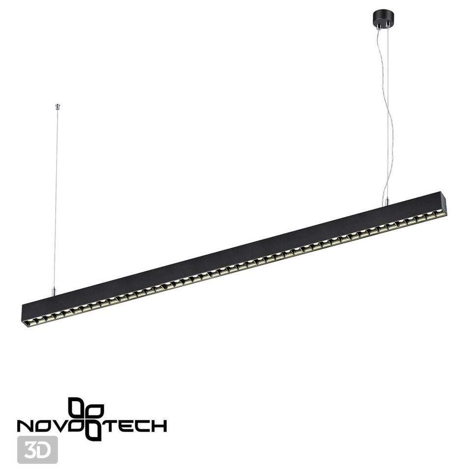 Фото №6  Подвесной светильник NOVOTECH 358874 OVER NT22 340 черный Светильник накладной/подвесной светодиодный (длина подвесов 1,2м) IP20 LED 4000K 40W 220V ITER