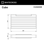 Превью фото №2  Мыльница-решетка подвесная WHITECROSS Cubo CU2424GM (оружейная сталь)