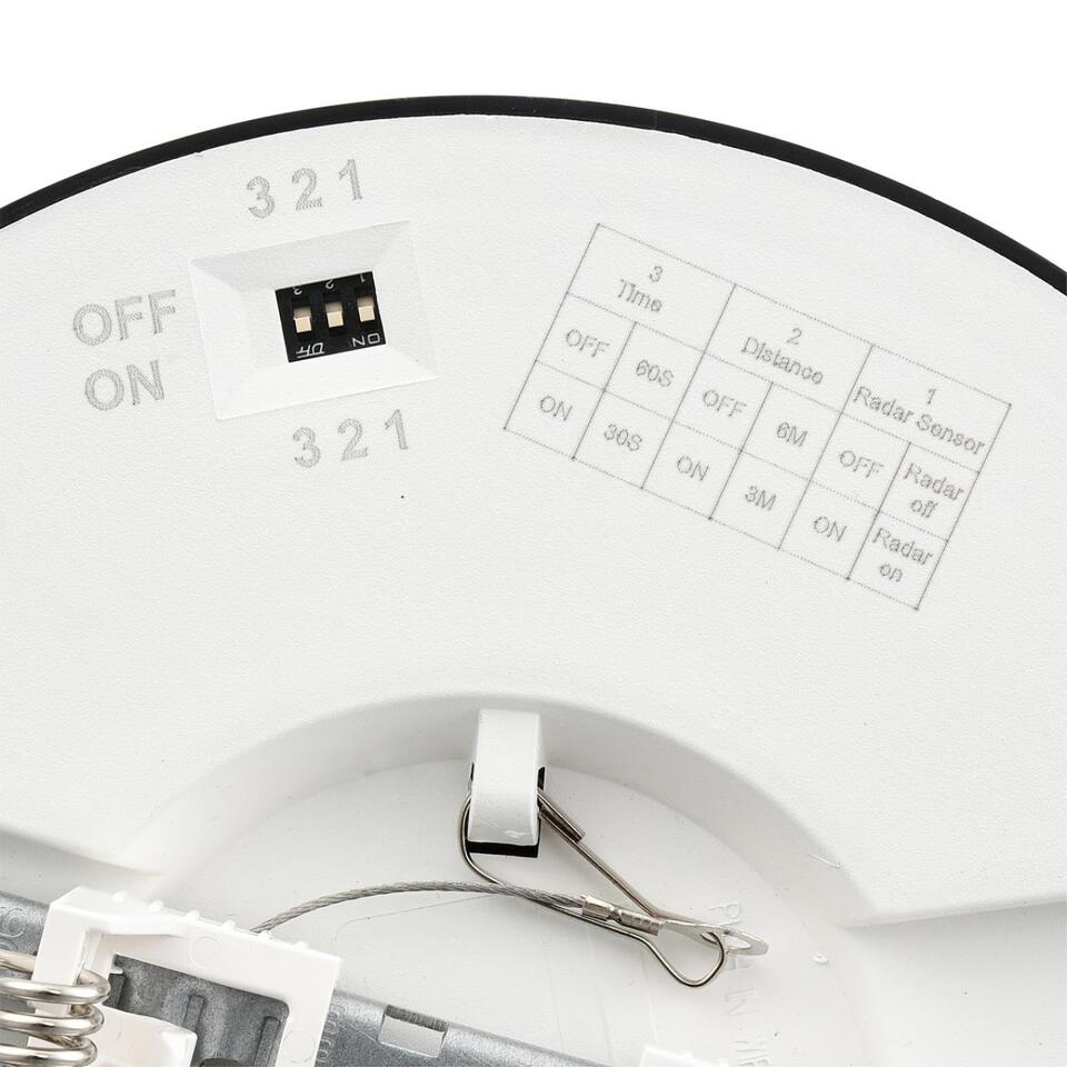 Фото №8  SONEX 7788/12L MITRA LED SN 537 Светильник пластик/белый/черный LED 12Вт 3000/4000/6500К D170 IP44 CCT/датчик движения NEBULA BLACK