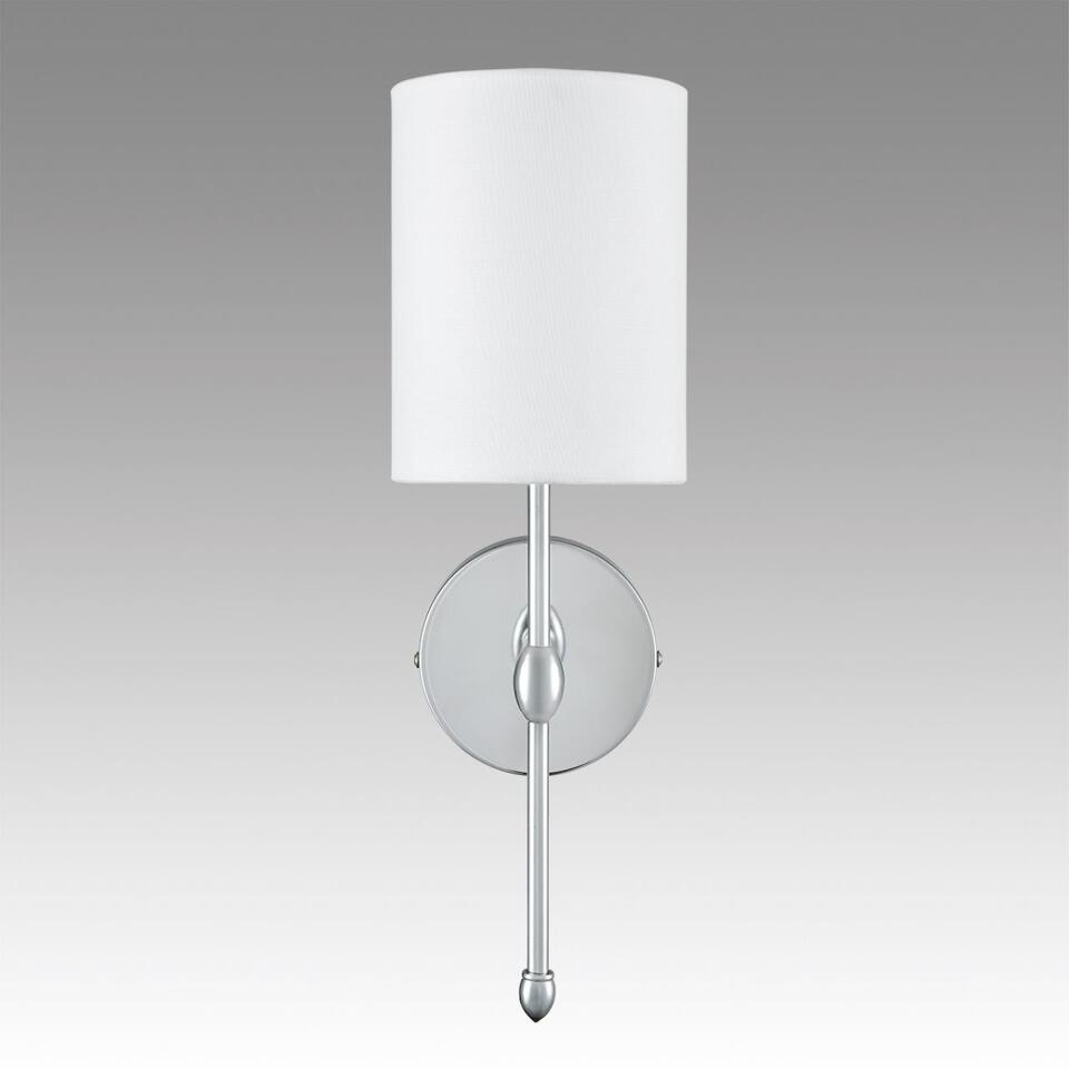 Фото №7  LUMION 6589/1W CLASSI LN26 063 хром/белый, металл/текстиль Бра E14 1*40W 220V LATTI
