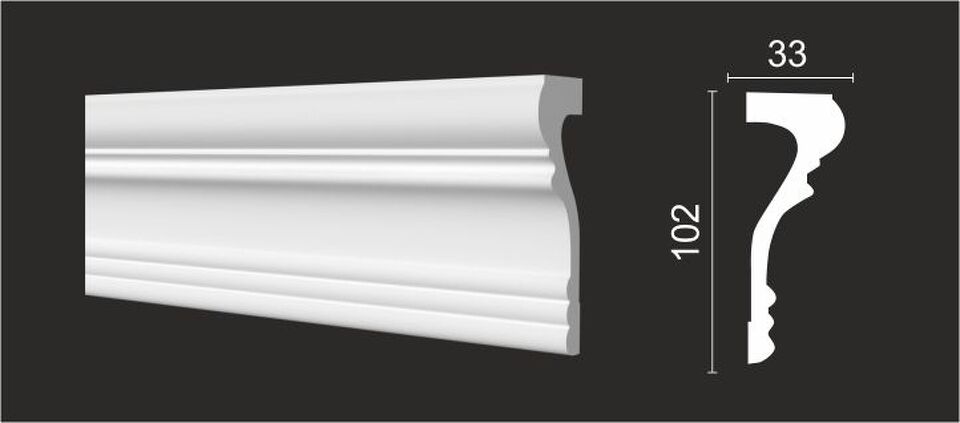 Фото №3  Молдинг Decor-dizayn DD604/Молдинг (102х33x2000мм)/9, шт