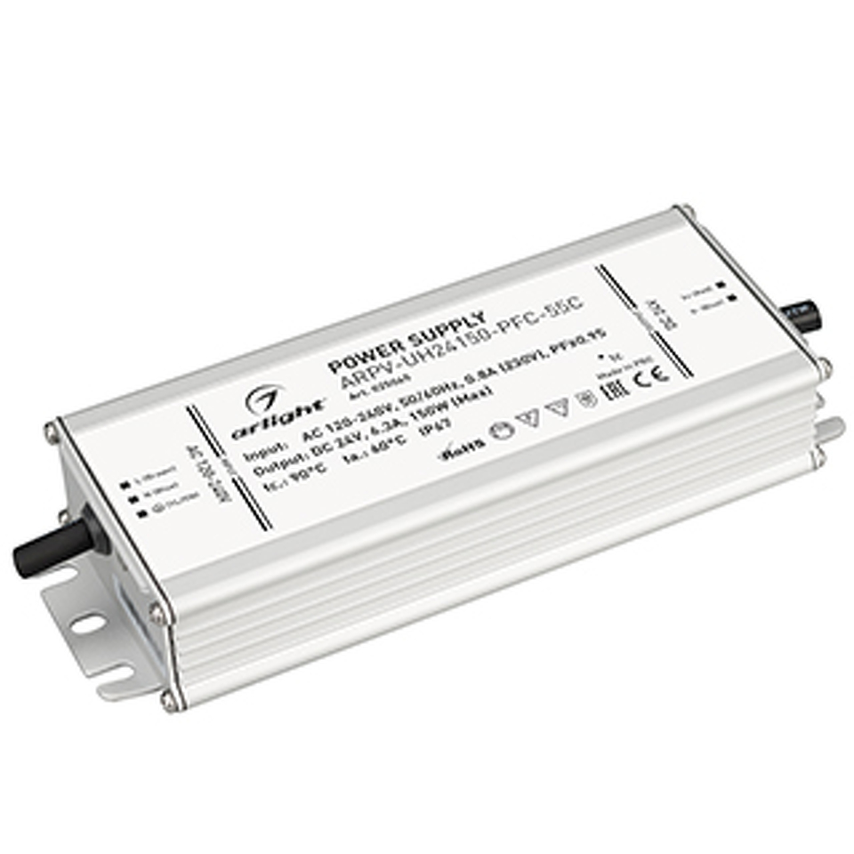 Фото №1  Arlight Блок питания ARPV-UH24150-PFC-55C (24V, 6.3A, 150W) ( IP67 Металл, 5 лет)