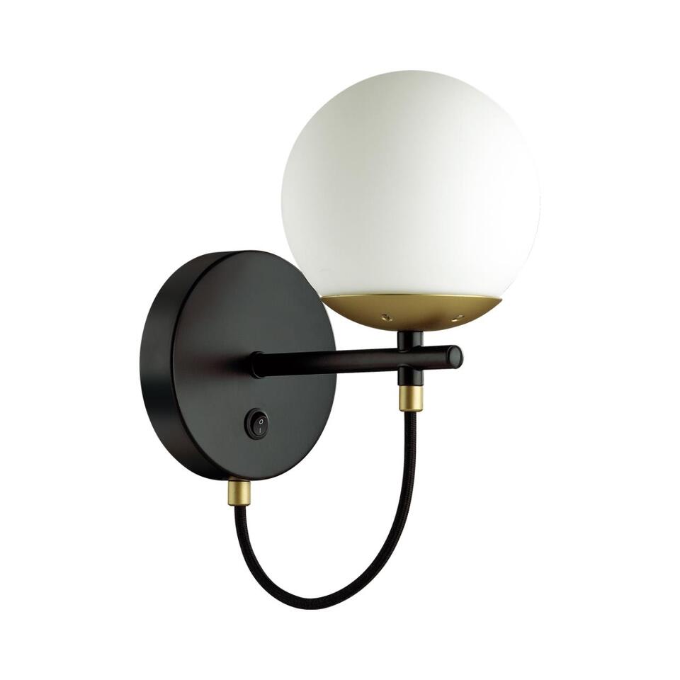 Фото №3  LUMION 5212/1W MODERNI LN26 175 черный, золотой Бра с выкл. E27 60W 220V RANDI