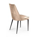 Превью фото №5  Top concept Стул Оливер, бархат бежевый 5/ чёрный конус