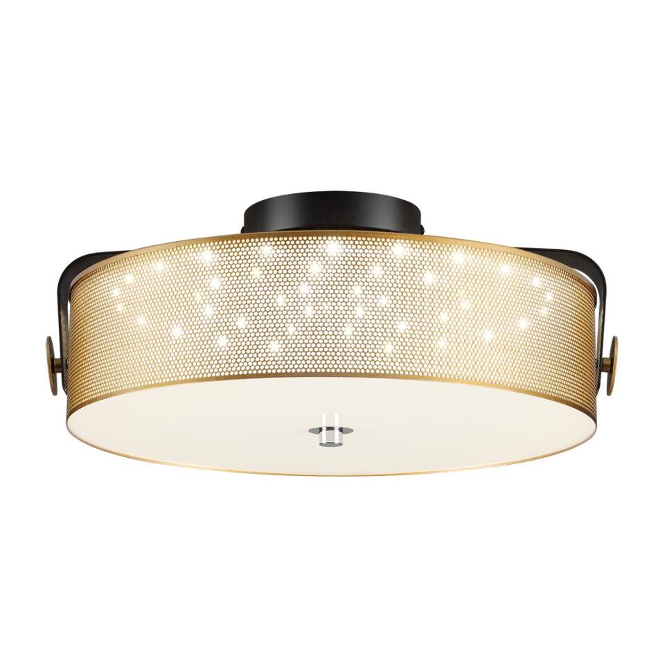Фото №10  LUMION 6597/40L LEDIO LN25 000 черный, античная латунь, металл/стекло Потолочный светильник LED 40W 4000К 220V DRUMY