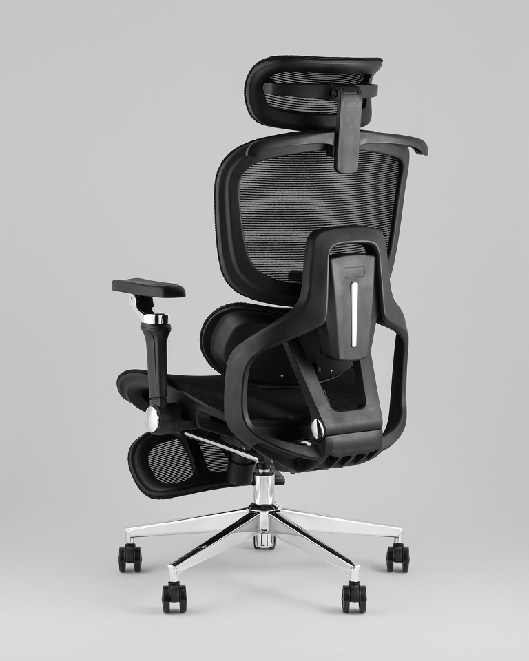 Фото №9  Кресло офисное TopChairs Prodigy с оттоманкой черный