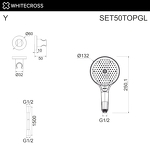 Превью фото №2  Душевой гарнитур точечный WHITECROSS SET50TOPGL (золото)