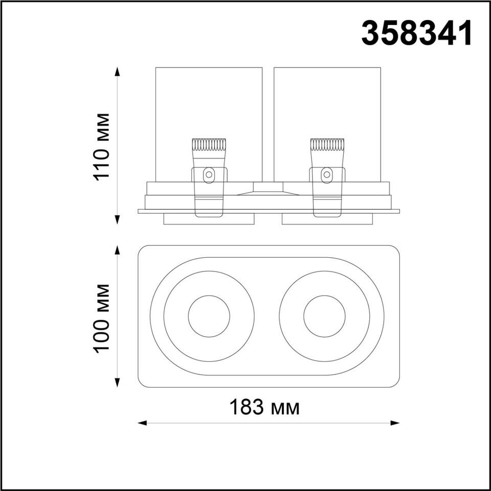 Фото №2  NOVOTECH 358341 SPOT NT19 470 белый/черный Встраиваемый светильник IP20 LED 3000К 24W 220V LANZA