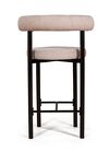 Превью фото №5  Top concept Стул полубарный Бигги, шенилл Puffy beige / опоры черные