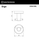 Превью фото №2  Крючок двойной WHITECROSS Ergo ER2212BL (черный мат)
