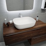Превью фото №5  Раковина Teymi Раковина Solli 50 artceramic, накладная, Белая Матовая T50390
