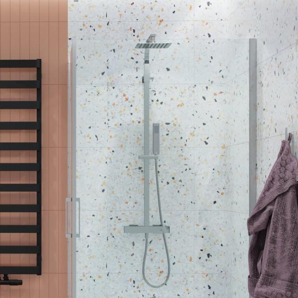 Фото №4  EXCELLENT Термостатическая душевая система наружного монтажа Rain Termo Square ARAC.SY.108CR (хром)