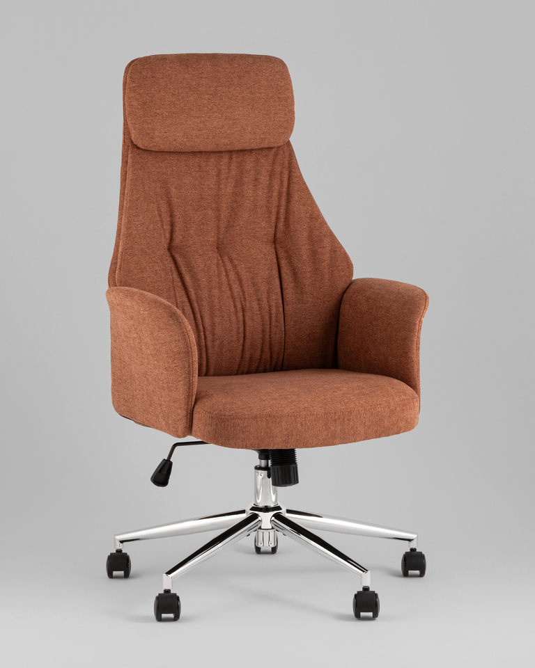 Фото №10  Кресло офисное TopChairs Neoma терракотовый ткань