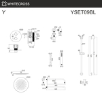 Превью фото №3  Термостатическая душевая система скрытого монтажа WHITECROSS Y YSET09BL (черный мат)