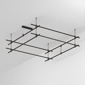 Фото Arlight Основание ART-APRIORI-QUADRAT-2-ROD-400-2000x2000 (BK) ( IP20 Металл, 3 года)
