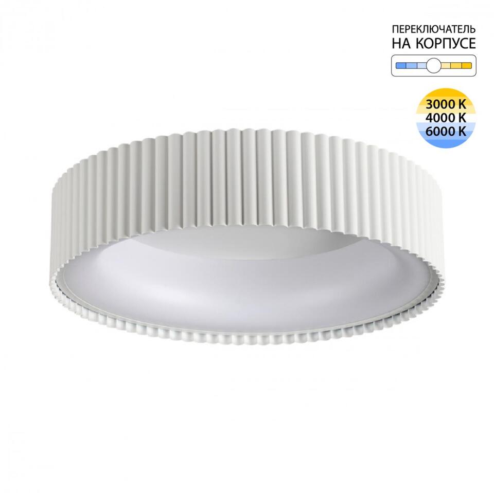 Фото №10  SONEX 7762/56L AVRA LED SN 574 Светильник металл/белый LED 56Вт 3000/4000/6000K D450 IP43 ССТ SHARMEL