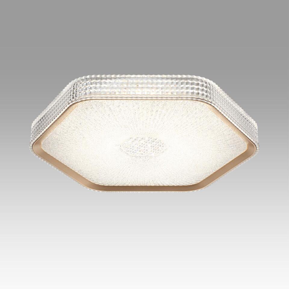 Фото №10  SONEX 7746/48L PIKO LED SN 000 Светильник металл/пластик/прозрачный/золотистый LED 48Вт 3000-4000-6000K 425х385 IP20 пульт ДУ SPARKS