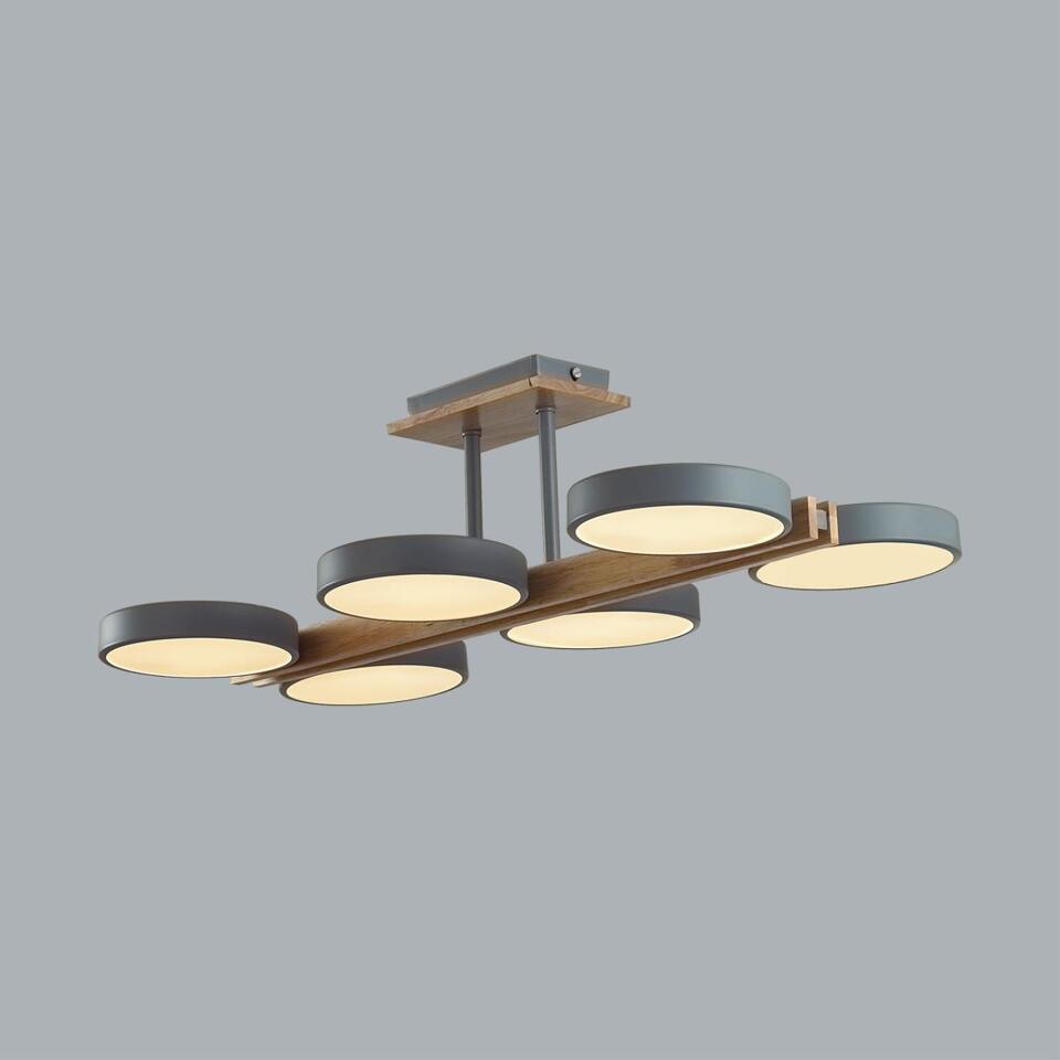 Фото №9  LUMION 8031/108CL LEDIO LN26 345 серый, дерево/металл/акрил Потолочный светильник LED 108W 3000/4000/6000К 220V PLATO
