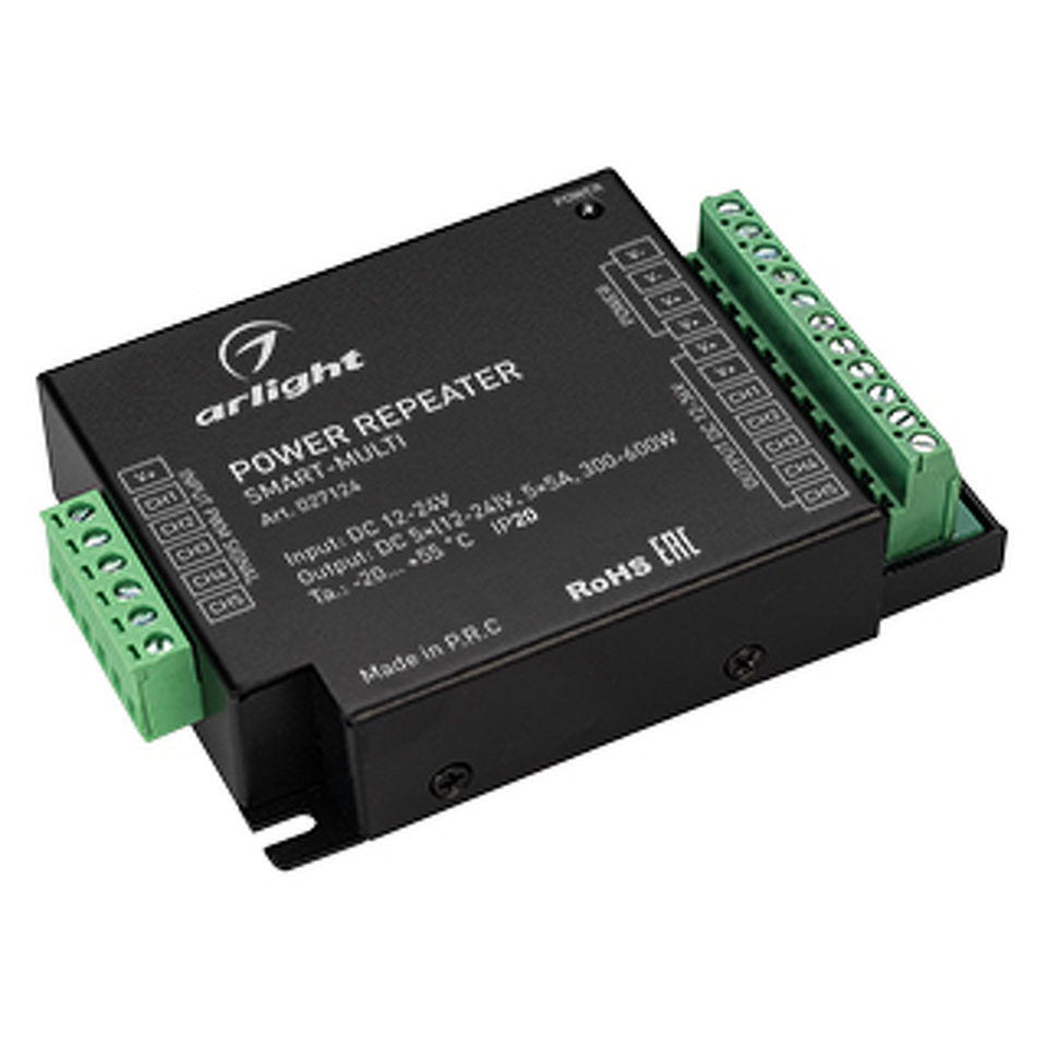 Фото №1  Arlight Усилитель SMART-MULTI (12-24V, 5x5A) ( IP20 Металл, 5 лет)