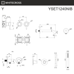 Превью фото №2  Смеситель для ванны скрытого монтажа WHITECROSS Y YSET1240NIB (брашированный никель)
